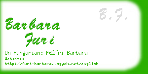 barbara furi business card
