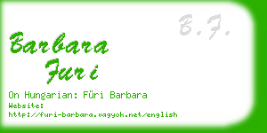 barbara furi business card